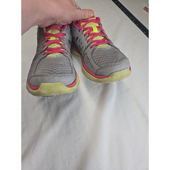 Nike‎ Flex Fitsole 580440-015 Pink/Gray/Neon Running Sneakers Women’s US Size 6 - Picture 3 of 7